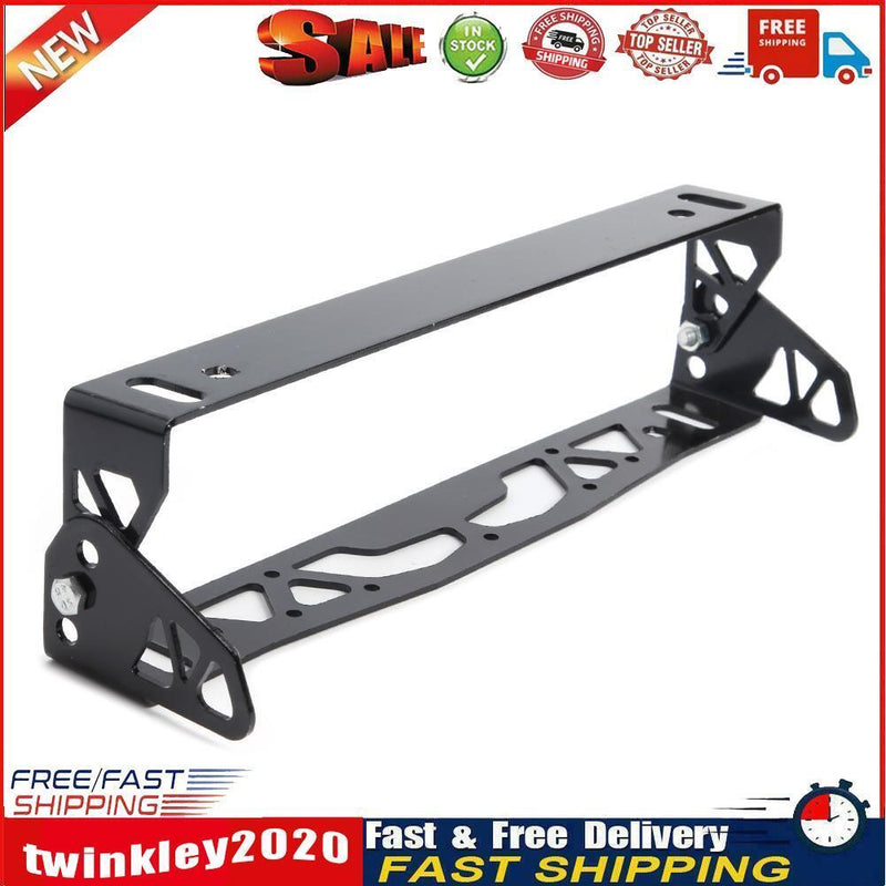 Adjustable Tilt License Plate Bracket Aluminum Number Plate Holder (Black) Newly
