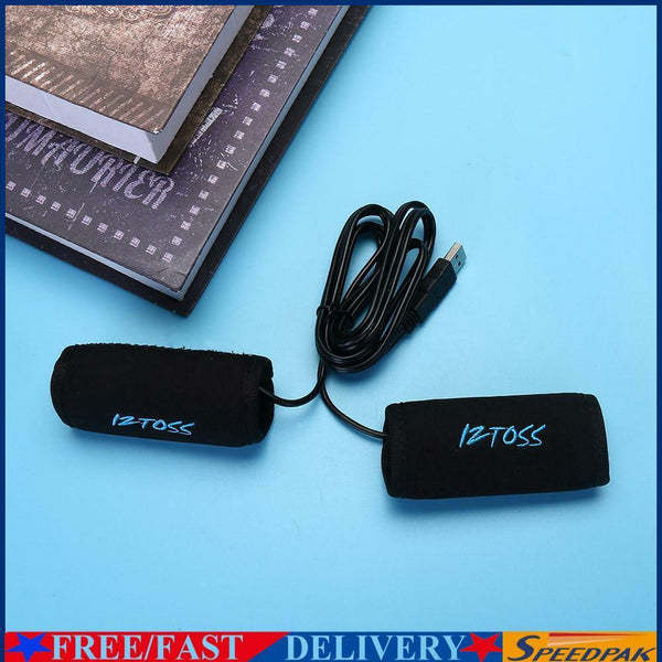 2x 7/8" Motorcycle USB Electric Hot Heated Grips Handle Handlebar Warmer #F