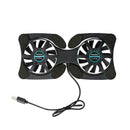 Foldable Mini Notebook Cooler Laptop USB Double Cooling 7T6T V0L1 Fan Stand Z0U6