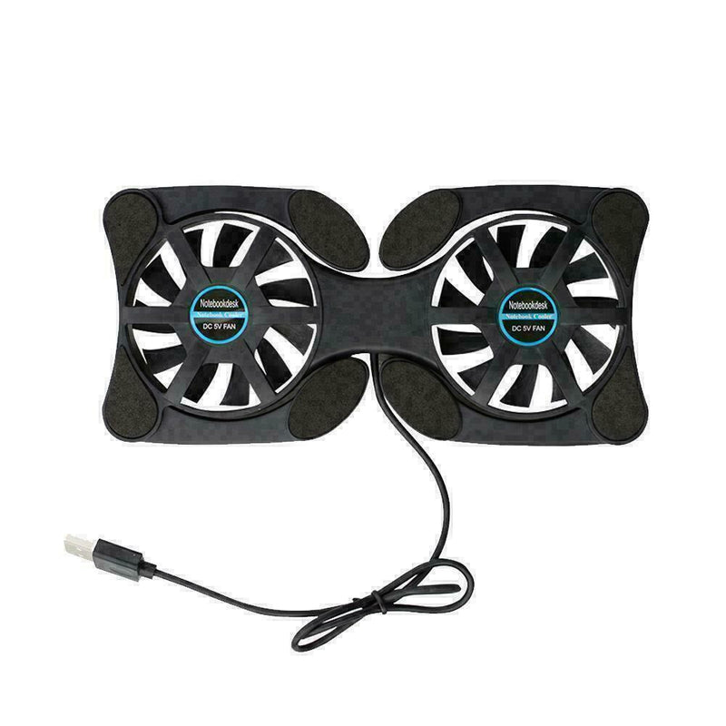 Foldable Mini Notebook Cooler Laptop USB Double Cooling 7T6T V0L1 Fan Stand Z0U6