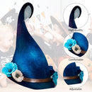Halloween Party Felt Witch Hat Adjustable Party Witch Hat Prop (Blue) Newly