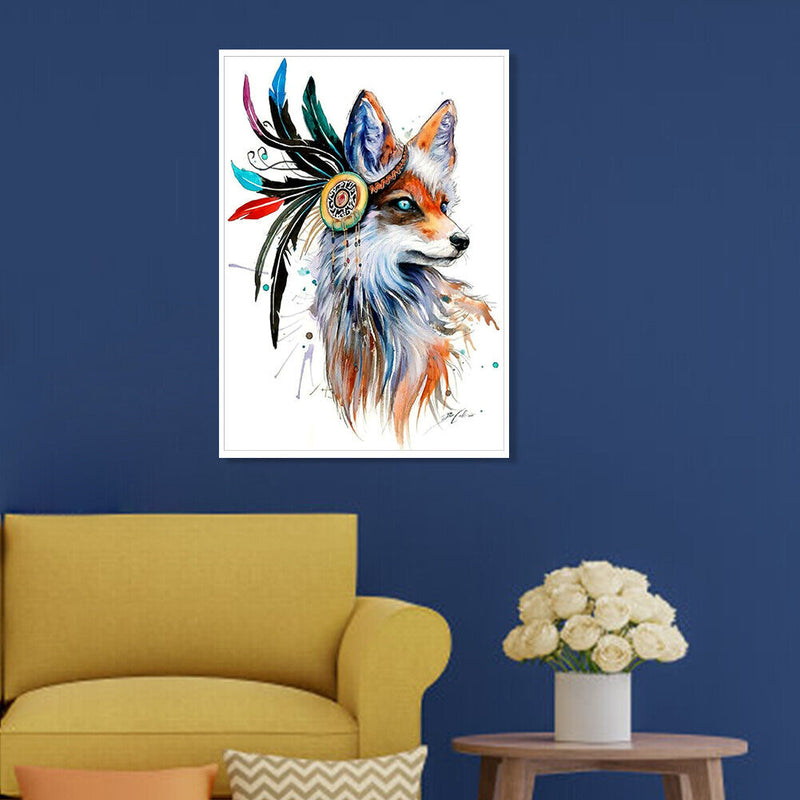 Wolf 5D DIY Part Drill Special Shaped Diamond Painting Color Cross Stitch Newly
