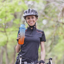 Plastic Water Bottle with Time Marker Sports Leakproof Drink Cup (Blue) Newly