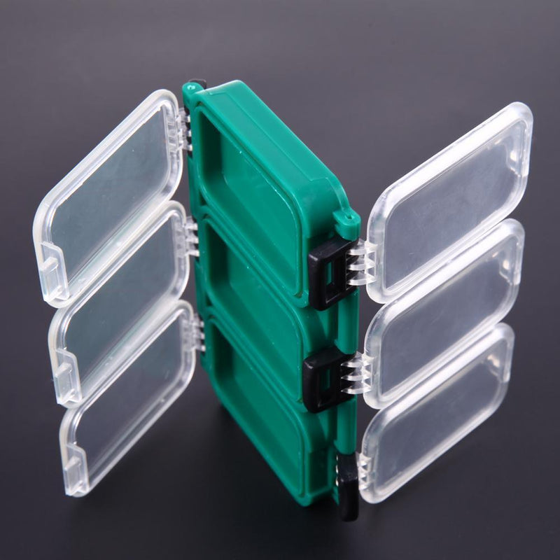 6 Compartment Waterproof Double Sided Fishing Storage Case Lure Box
