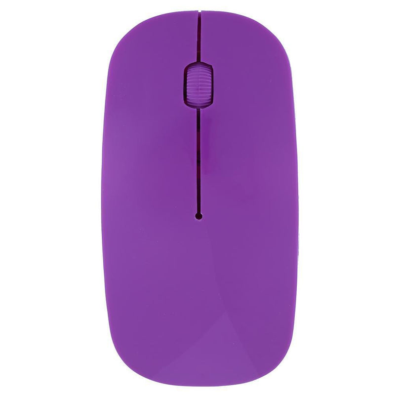 2.4GHz 1,000DPI Ultra-thin 3-Button Wireless Photoelectric Mouse (Purple)