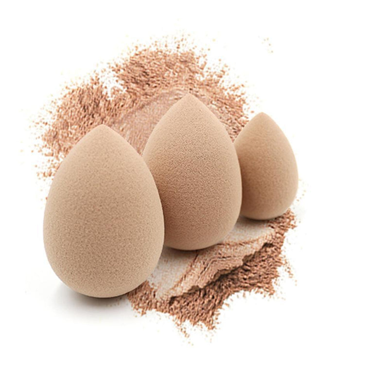 3pcs Soft Makeup Sponge Puff Face Foundation Powder Cosmetic Tool (Coffee)