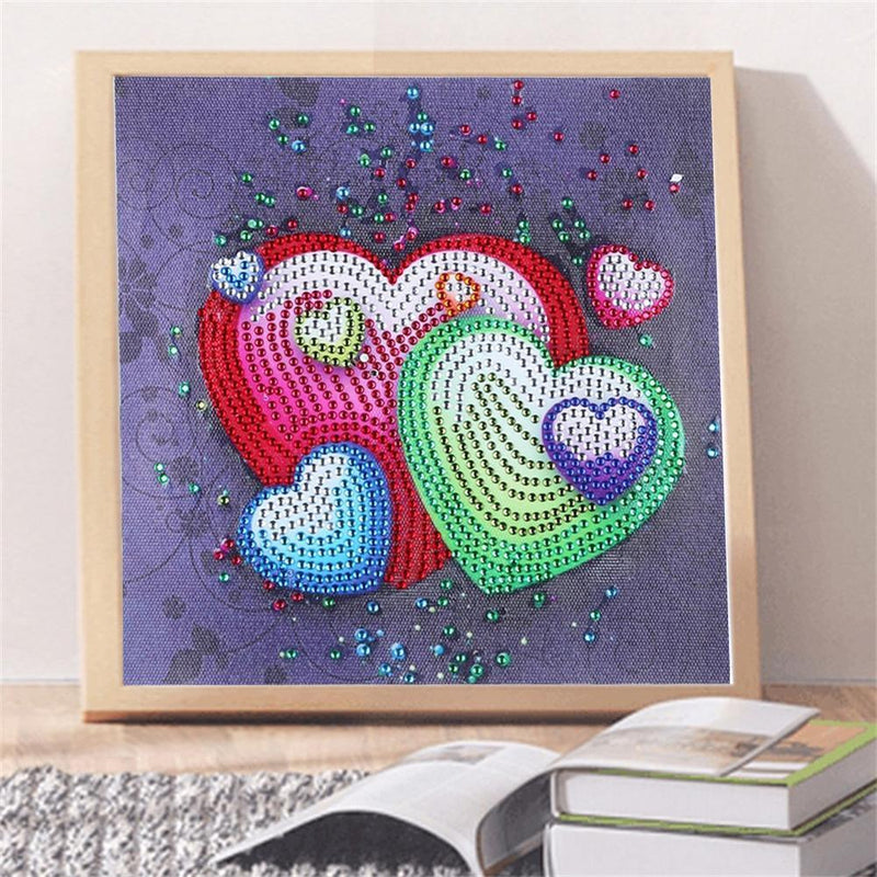 5D DIY Special-shaped Diamond Painting Cross Stitch Embroidery (H030 Heart)