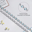 Round Aquamarine Stone Magnetic Bracelet Elegant Lymphatic Magnetherapy Bracele#