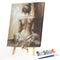 Frameless Oil Paint By Numbers Girl Back DIY Canvas Picture Craft Kits