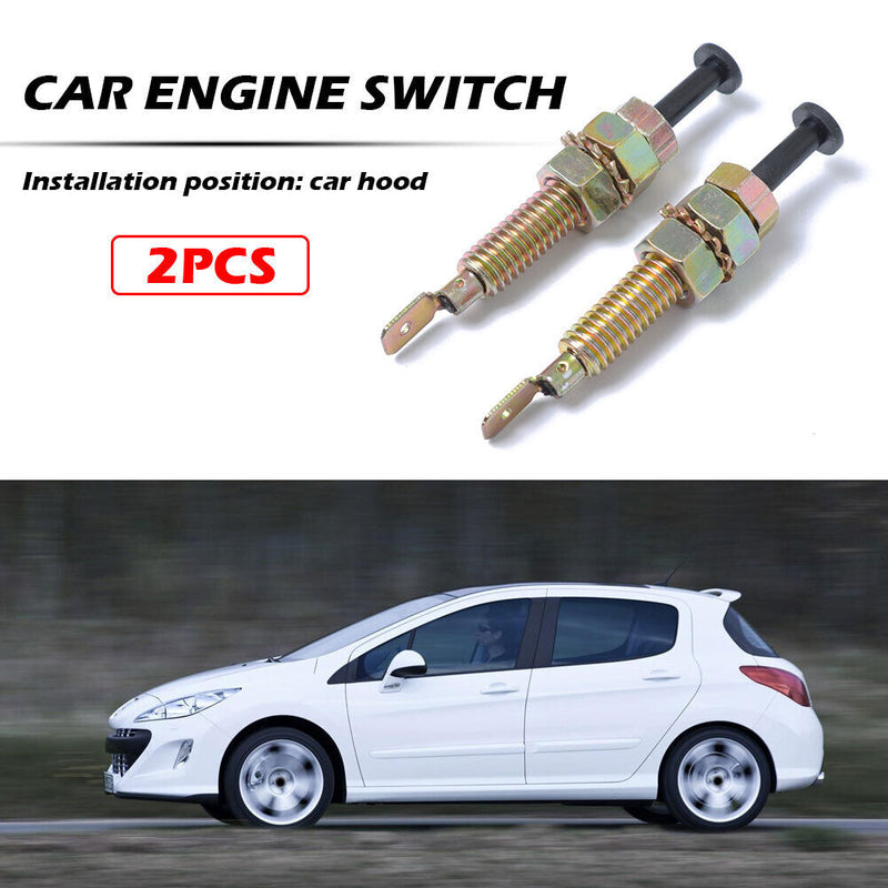 Universal Car Door Jamb Trunk Hood Pin Switch Adjustable Length (2pcs) Newly