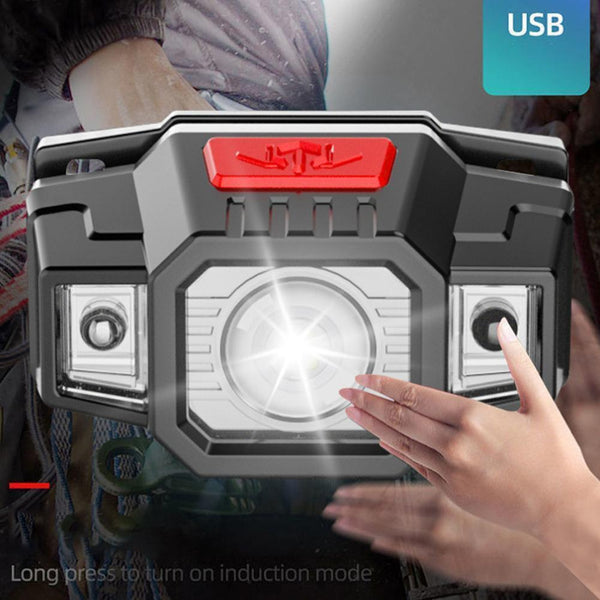 USB Rechargeable Head Torch Headlamp Light Lamp LED Camp Fishing UK F5C0