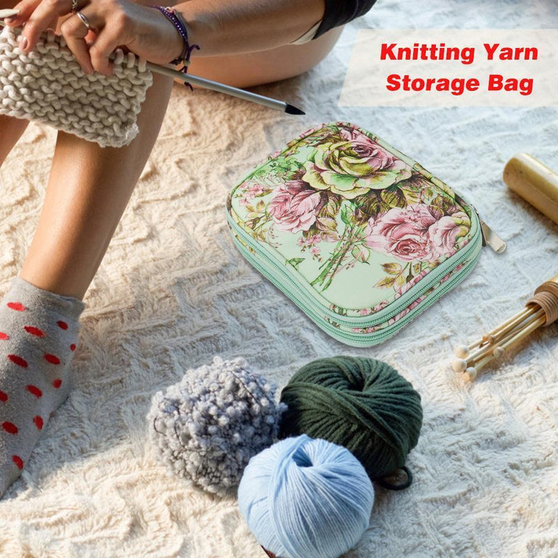 Nylon Yarn Storage Bag Crochet Thread Storage Case Sewing Kit Travel Organi