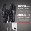 #A Heated Full Finger Mittens Windproof Winter Warm Gloves for Skiing Riding Hik