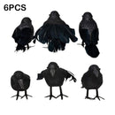 Artificial Crow Black Bird Raven Halloween Decor Prop Haunted Spooky Realistic`