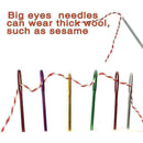 9x Large Eyes Bent Needles Threader Set Sewing Darning Free Threading