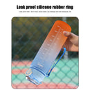 Plastic Water Bottle with Time Marker Sports Leakproof Drink Cup (Blue) Newly