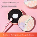 Portable Makeup Brush Dry Cleaner Box Quick Color Remover Sponge (Colorful)