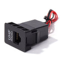 Dashboard Switch Panel RJ45 UHF Radio Pass Through Adapter Mic Socket Connector