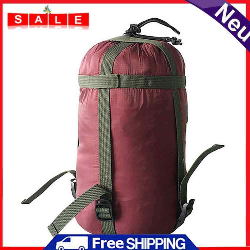Camping Sleeping Bag Compression Bags Hammock Storage Packs (Wine Red)
