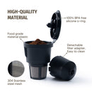 Keurig Refillable Reusable Coffee Capsule K Cap Filter Basket Pod (Black)