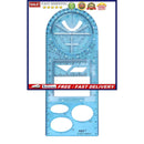 Geometric Ruler - Geometric Drawing Measuring Tools for School Office Suppl