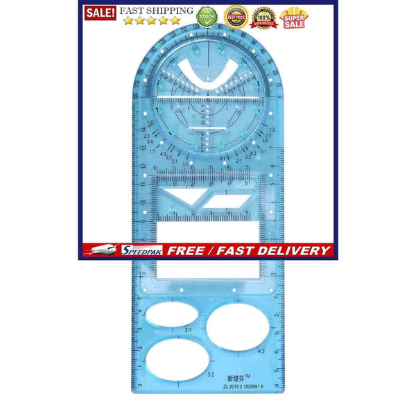 Geometric Ruler - Geometric Drawing Measuring Tools for School Office Suppl