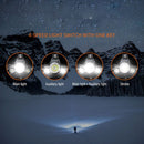 Hunting Fishing Headlamp Three Headlights Camping Head Torch USB Rechargeable