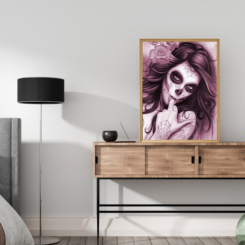 Acrylic Oil Painting By Numbers Female Skeleton Digital Picture Home Wall Decor