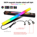 COOLMOON 30cm Light Strip Aluminum Magnet RGB LED Color Lamp (4Pin+5V 3Pin)