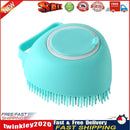 Dog Bath Brush Massage Gloves Silicone Comb Cat Shower Grooming (Blue) Newly