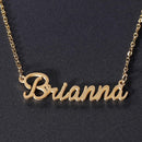 Unisex Customized Nameplate Chain Name Brianna Pendant Necklace Jewelry