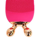 2 in 1 Facial Cleansing Brush Ultrasonic Vibration Cleaning Massager (Red)