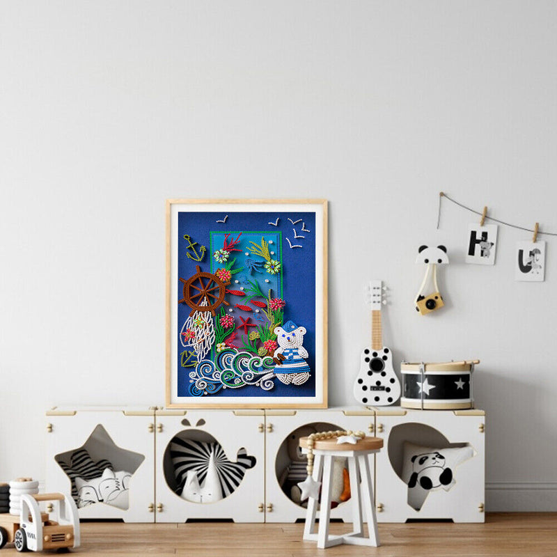 Diamond Painting Kit 5D Special Shaped Cute Bear Rhinestone Pictures (Y214)