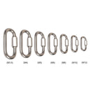 Stainless Steel Screw Lock Quick Links Chain Climbing Carabiner Hook (M5)