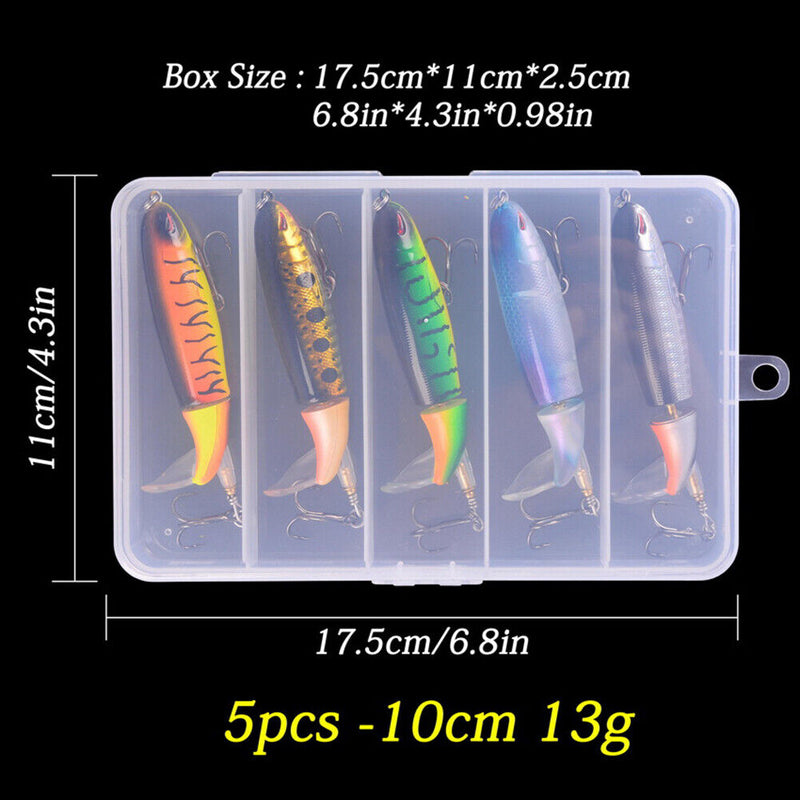 5pcs 10cm 13g Bait Topwater Simulation Crankbait Artificial Fish Bait Tac