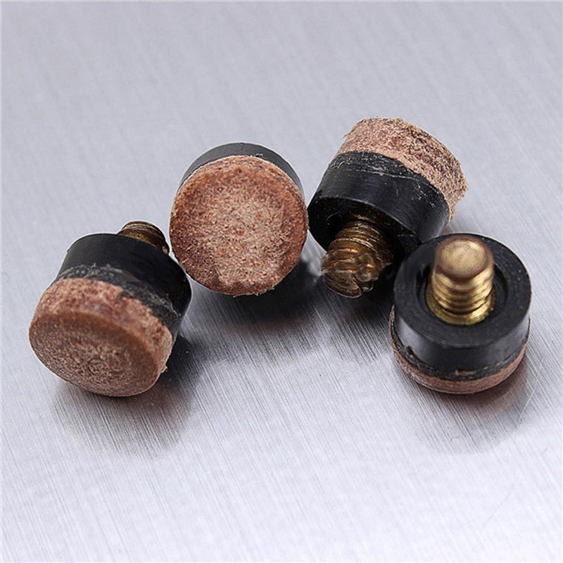 20PCs 10mm Screw On Cue Tips For Pool Snooker Billiards Replacement Parts
