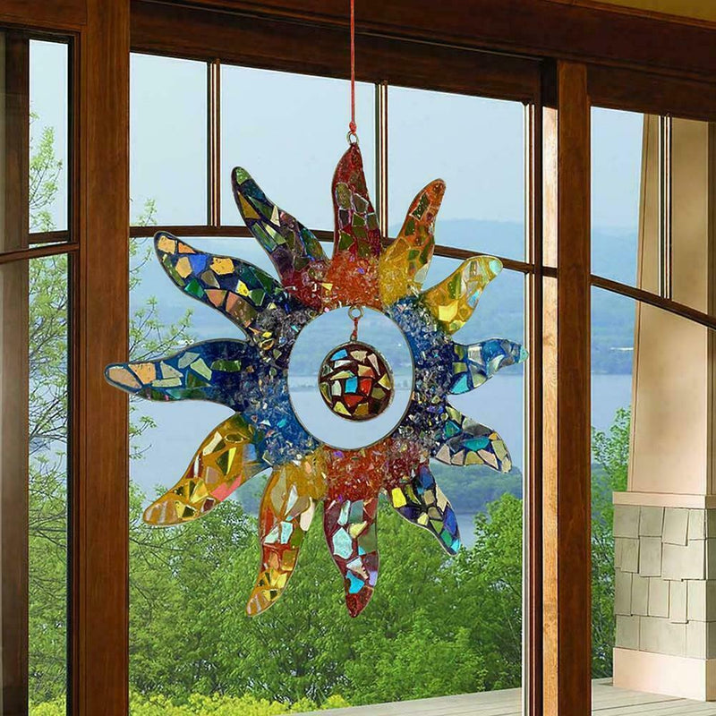 Sun Flower Suncatcher Home Garden Yard Decoration Hanging Decor L4A2