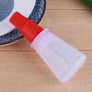 1pc Heat Resisting Silicone Grill Oil Bottle BBQ Basting Brush Tool(Red)