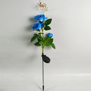 IP65 Waterproof Solar Powered 3 LED Rose Light Garden Ground Lamp (Blue) Newly