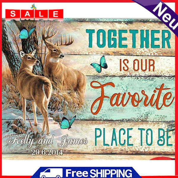 5D DIY Diamond Painting Kits Full Round Drill Elk Mosaic Wall Christmas Picture