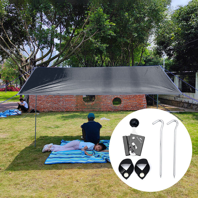 Tent Canopy Strut Pole Thimble Adjustable Top Support Connector (Black1set)