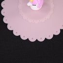 Food Silicone Cup Cover Fruit Heat-resistant Seal Lid Kitchen Tool (Pink) Newly