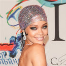 Headband Bandana Fishnet Grid Hat Pirate Hat Rhinestone Turban Hat Durag Cap