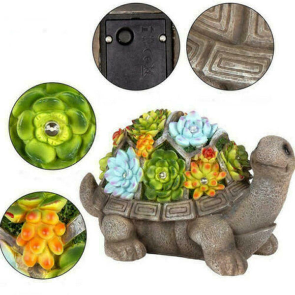 Tortoise Solar Lamp Outdoor Garden Ornaments Animals LED Decor Z5L8 Lamps F5T8