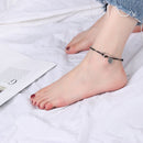 Layer Summer Beach Women Leather Beads Charm  Anklets Sun Pendant Foot Chain