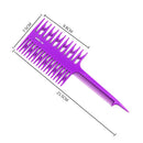 Tail Hair Dyeing Coloring Highlighting Comb Fish Bone Hair Brushes (Purple)