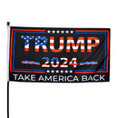 Take America Back Slogan Flag Banner 2024 Campaign Decorative Bunting Sign Decor