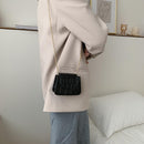 3pcs Leather Mini Shoulder Bags Women Chain Messenger Bags (Black)