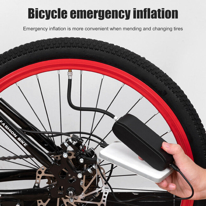 Portable Electric Car Bike Tyre Inflatable Pump Universal Bicycle Tire Inflator