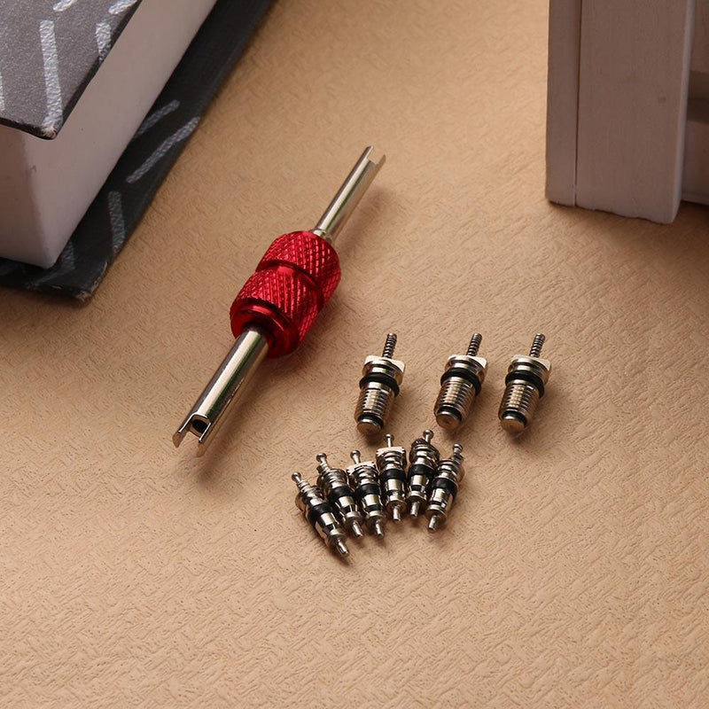 10pcs/Set Car Air Conditioning Repair Tool Car Valve Core Screw Locks